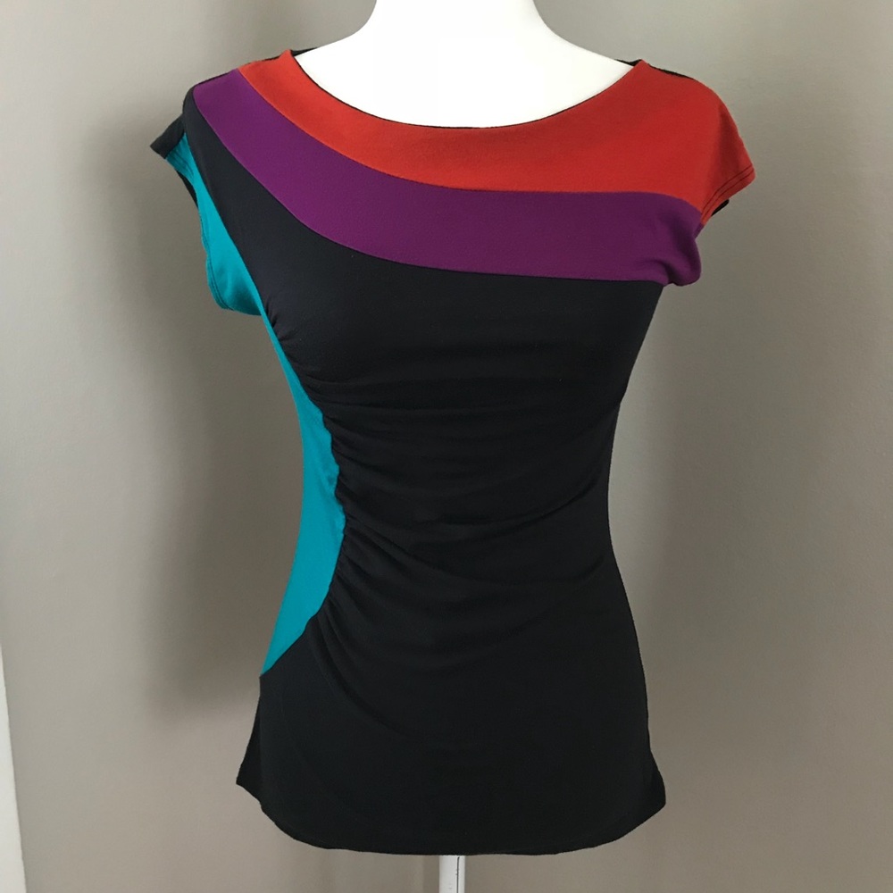 Modern Stretchy & Soft Color Block Top